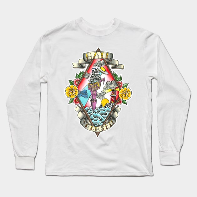 hail yourself, remake artwork Long Sleeve T-Shirt by FinnIreland